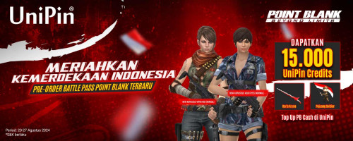 Pre-Order Battle Pass Sekarang! Raih Cashback 15.000 UniPin Credits + In-Game Item Point Blank!